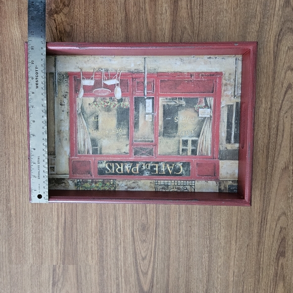 Wooden tray, vintage style, Parisian French café design. New. - Picture 3 of 6